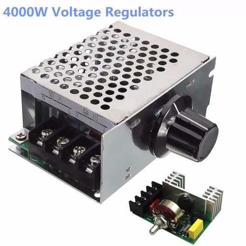 4000W 220V SCR Voltage Regulator Dimmer Electric Motor Speed Controller w/Shell