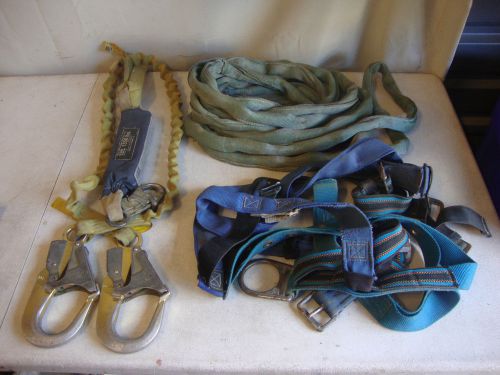 Fall protection duraflex python harness, sala shock absorber, viking roundsling for sale