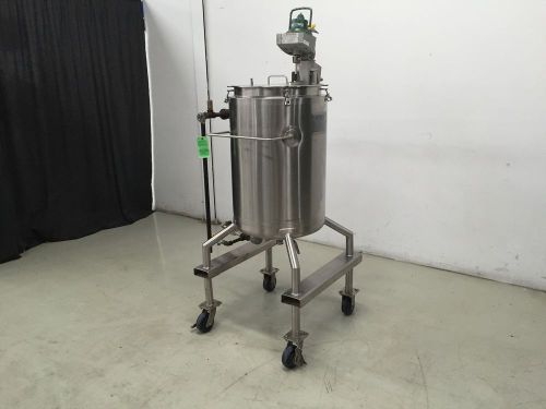150L HIGHLAND JACKETED TANK WITH LIGHTNIN AIR DRIVEN MIXER XDA-100
