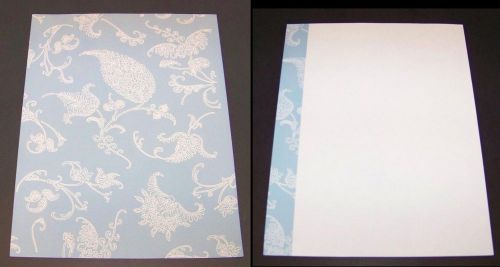 Blue Floral Copy Paper Letterhead Paisley 25 Sheets