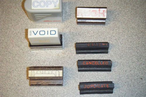 Lot Sale Of Office Hand  Stampers-Rush Cancelled Void Copy Duplicate Answered