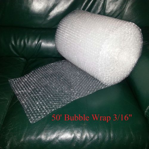 50 foot bubble wrap/roll! 3/16&#034; (small) bubbles! 12&#034; wide! perforated every 12&#034; for sale