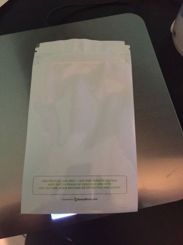 Smell proof ziplock bags 1/4 oz with general warning dispensary quality 25 ct for sale