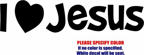 I Love Jesus Heart Funny Vinyl Decal Sticker Car Window Bumper Laptop Tablet 12&#034;