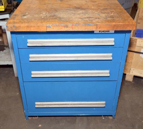 4 Drawer Vidmar Cabinet with Wood Top (Inv.34544)