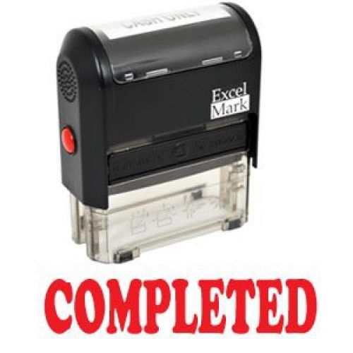 COMPLETED Self Inking Rubber Stamp - Red Ink (42A1539WEB-R)