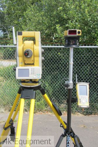 Topcon GPT-9005A 5&#034; Robotic Total Station Kit w X-Trac 7, FC-200 Data Collector