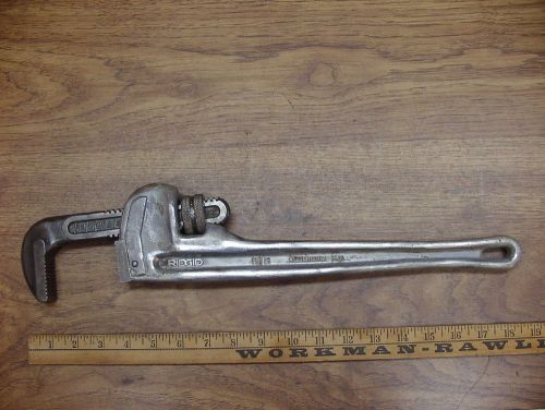 Old used tools,ridgid 818 aluminum body 18&#034; pipe wrench,excellent condition for sale
