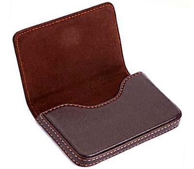 Leatherette Business Name Card Holder Wallet Box Case B37F