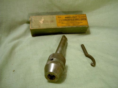 Vintage Goodell Pratt Greenfield Drill Chuck #3 Morse Taper USA Made 0-17/32 NOS