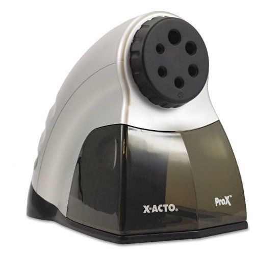 NEW X-ACTO ProX Electric Pencil Sharpener with SmartStop  Gray and Black (1612)