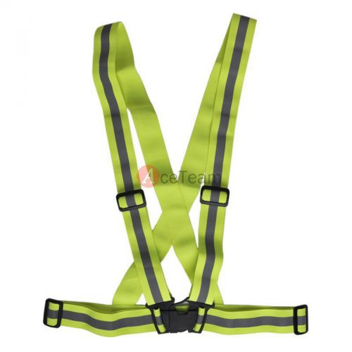 2pcs adjustable safety security visibility reflective vest gear stripe f cycling for sale