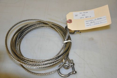 Goulds ACBL20 SS Pump Lifiting Chains &amp; Cables, 3/16&#034; dia x 20&#039;, Industrial