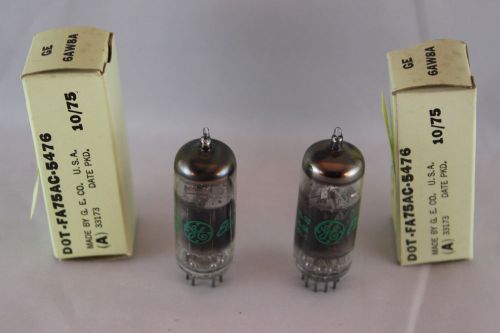2 nib nos matched pair 1975 vintage ge 6aw8a amplifier receiver tubes test new+ for sale