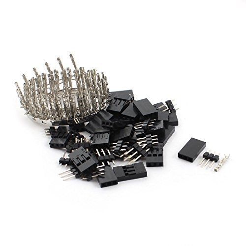 Uxcell 25set 3p jumper wire housing w male pin header female crimp connector for sale