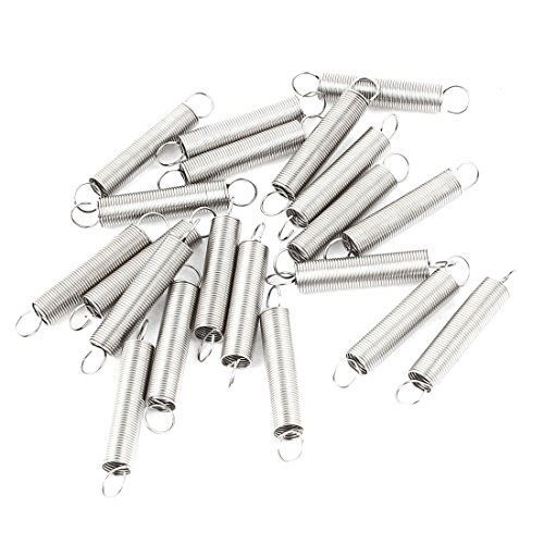 uxcell® 0.24&#034; OD x 0.02&#034; Wire Dia x 1&#034; Long Extension Spring Connectors 20Pcs