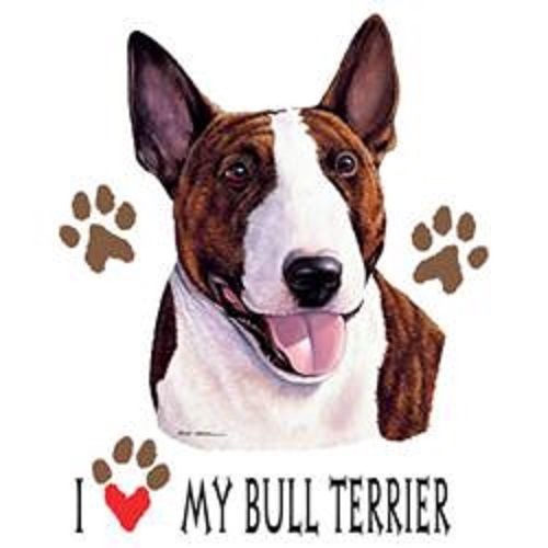 Love My Bull Terrier Dog HEAT PRESS TRANSFER for T Shirt Sweatshirt Fabric 822c