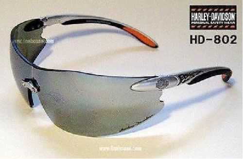 Harley Davidson HD800 Safety Glasses Silver Mirror Lens