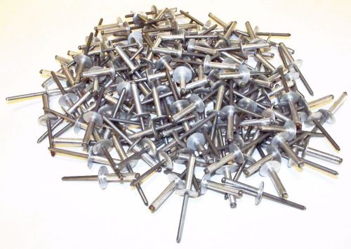 Large flange 3/16&#034; x 3/4&#034; grip aluminum steel mandrel pop rivet 150 each for sale
