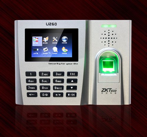 Zk software u260 3&#034; color time clock attendance finger printer voice indicator for sale
