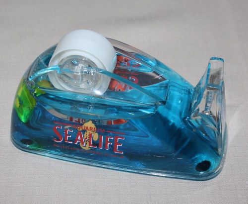 Lucite Tape Dispenser Aquarium Sea Life Legoland California Ocean Fish Filled