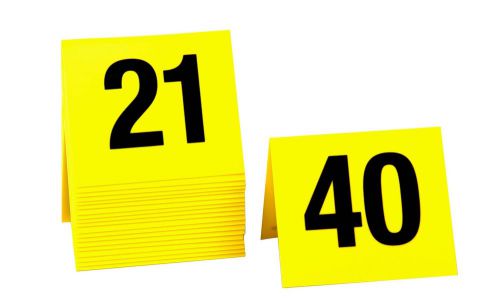 Crime scene markers 21-40, yellow plastic- tent style, free shipping for sale