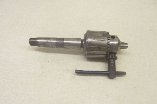 Jacobs #2A drill chuck with #2MT and 0-3/8&#034; capacity with key works excellent