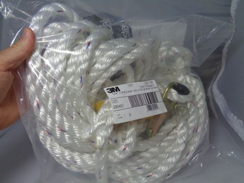 3m 5/8&#034; lifeline 50 foot with locking snap - model 0221-50 - new in original pkg for sale