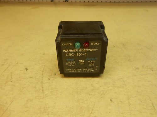 Warner electric clutch/brake control , cbc-801-1 for sale