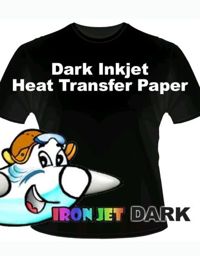 IRON ON HEAT TRANSFER PAPER / DARK COLORS BL 25 SHEETS :)
