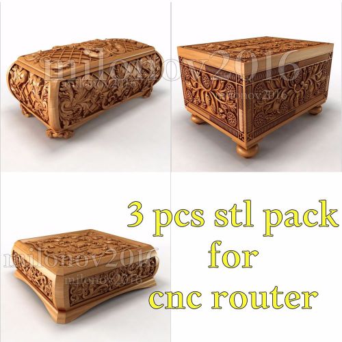 3d stl Model 3 pcs pack Relief for CNC Router Artcam Cut3d Aspire