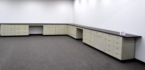 38&#039; Base Laboratory Cabinets w/ Industrial Grade Counter Tops (CV OPEN 1) (3)