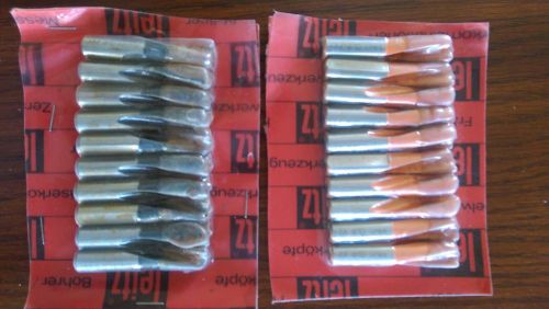 Leitz  8 x 57.5 line boring bits 10 mm shank 20 total10 right 10 left for sale