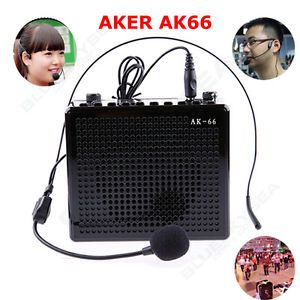 Aker AK66 Portable Waist Voice Amplifier Booster Headset Microphone MP3 Speaker