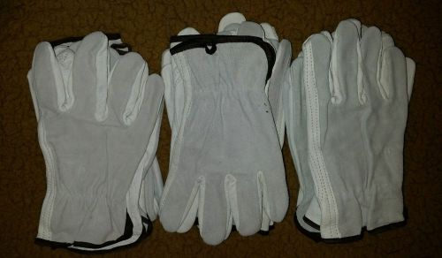 Cowhide Leather Work Gloves  2 Pair, XLarge.   Industrial Grade.  Free Shipping