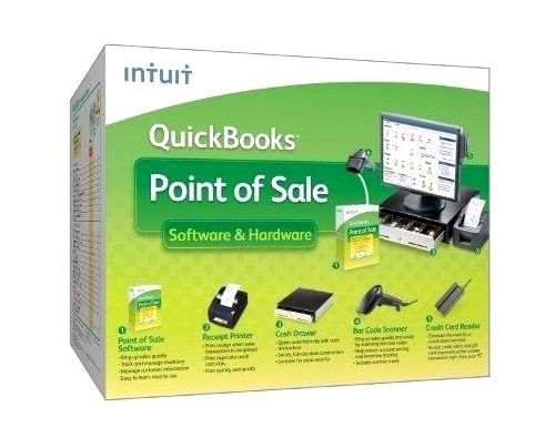 (bundle) intuit quickbooks point of sale pro v12 software &amp; hardware, pos 1 user for sale