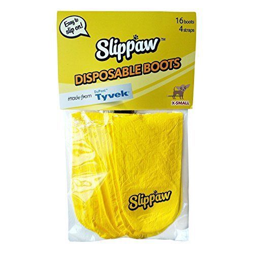 Slippaw disposable dog boots, x-small, pack of 16 - made from dupont tyvek for sale