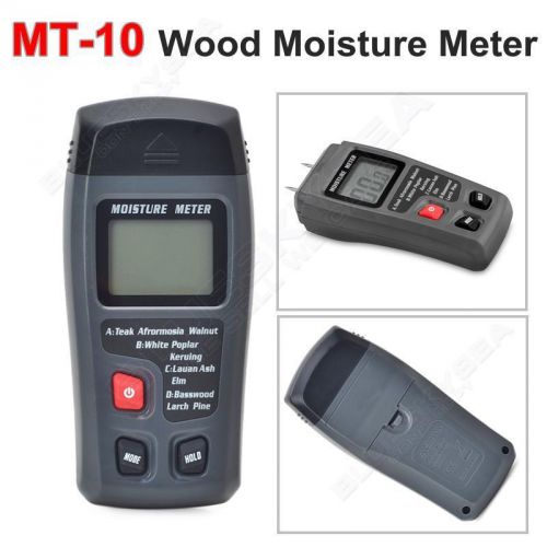 Digital LCD Display Wood Moisture Timber Content Meter Detector Tester MT-10