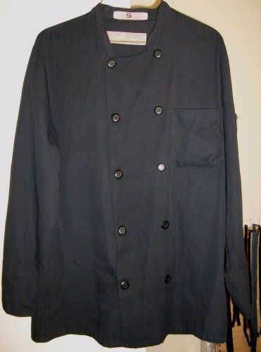 Chef Coat Used Chef Designs Black Size Small Long Sleeve 100% Polyester