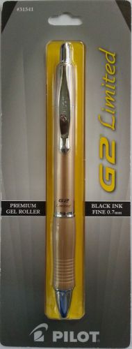 2 Pilot G2 Limited Premium Gel Roller Gold Pens - black ink, 0.7mm fine point
