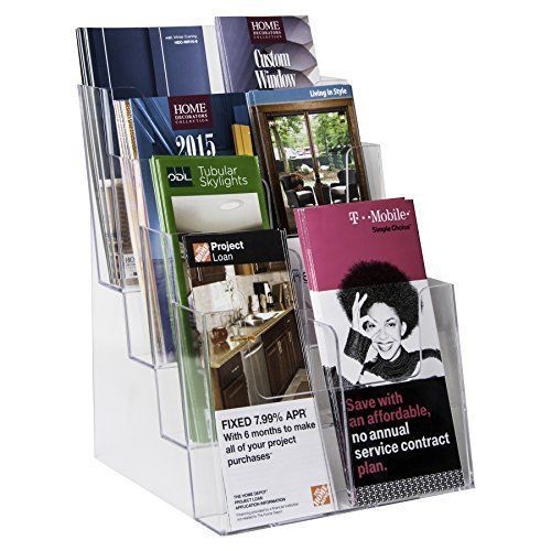 Clear-ad - lhf-s84 - acrylic 4 tier brochure holder organizer - table top or - x for sale