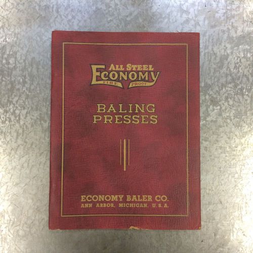 Economy baling presses 1947 sales catalog brochure - economy baler co ann arbor for sale