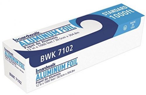 Boardwalk 7102 Standard Aluminum Foil Roll, 1000&#039; Length X 12 Width, 14 Micron