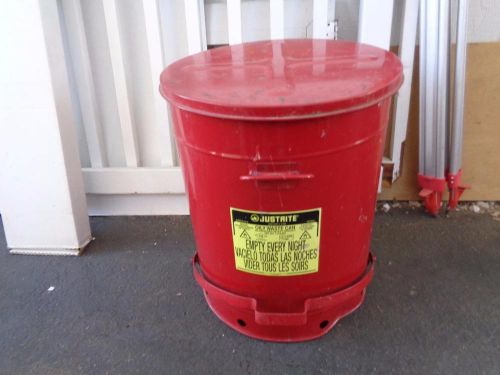 21 Gallon JUSTRITE OILY WASTE CAN Foot Operated / RM08321 OILY RAG CAN