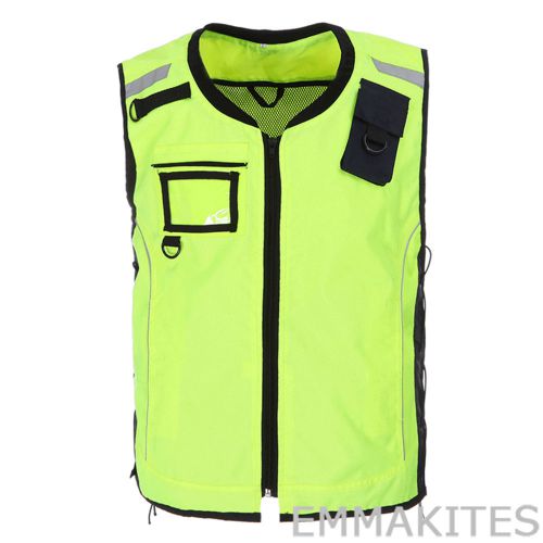 Waterproof Windproof Safety Reflective Vest Jacket with Pockets for Riding