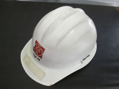 Vintage e.d. bullard s.f. usa  white hard boiled hard hat w/ liner for sale
