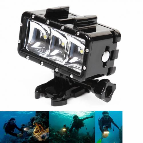30m underwater waterproof diving night video led light for gopro hero 2 3 3+ 4 5 for sale
