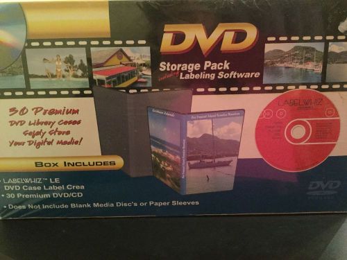 LabelWhiz DVD Storage pack &amp; Labeling Software, premium dvd library cases NIB