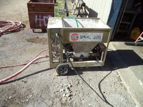 Sun spray 220 volt electric 5hp grout plaster mortar pump for sale