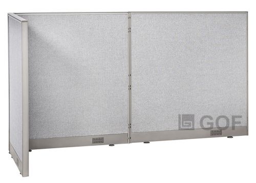 GOF L-Shaped Freestanding Partition 30D x 96W x 48H/Office,Room Divider 2.5&#039;x8&#039;